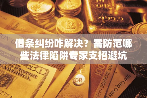 武汉借条纠纷咋解决？需防范哪些法律陷阱专家支招避坑