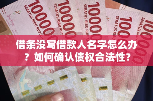 武汉借条没写借款人名字怎么办？如何确认债权合法性？