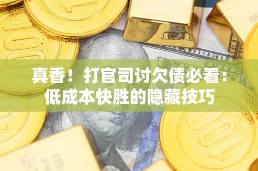 武汉真香！打官司讨欠债必看：低成本快胜的隐藏技巧